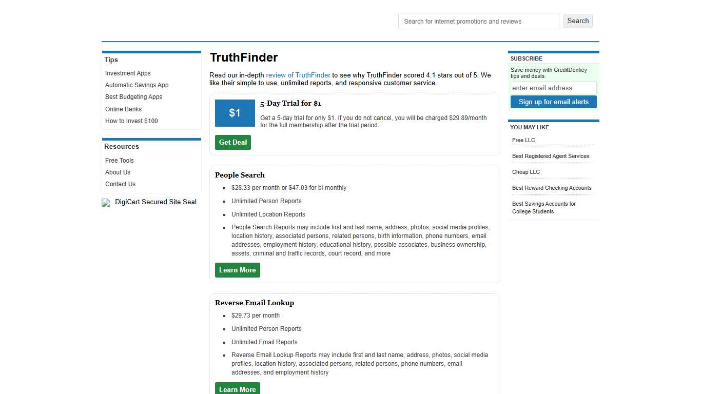 TruthFinder: Top 4 Promo Codes for January 2026